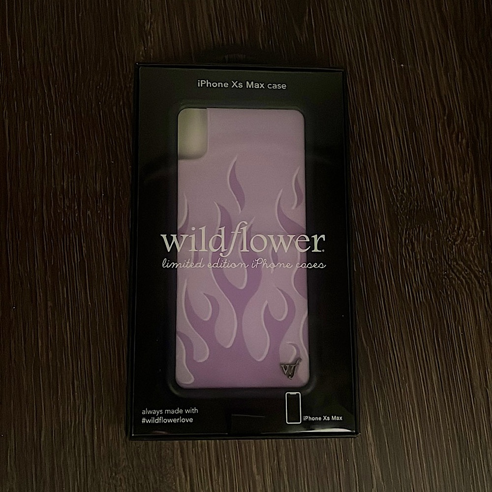 Purple Flame Wildflower iPhone XS Max case